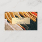 Gold Metal | Hangen kleding Visitekaartje (Achterkant)