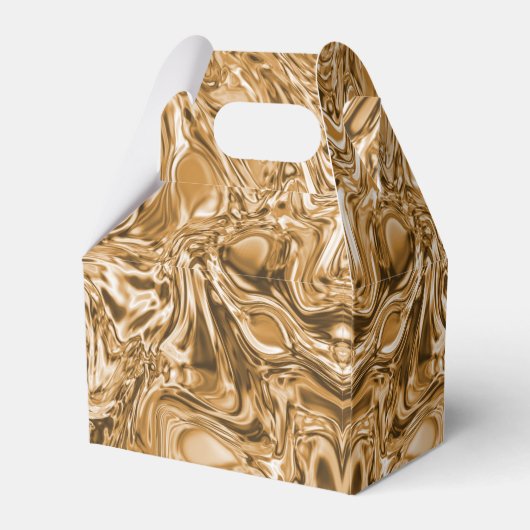 Gold Metal Heart Wedding Jubileum Bedankdoosjes (Achterkant)