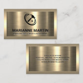 Gold Metal | Home Hammer Logo Business Visitekaartje (Voorkant / Achterkant)
