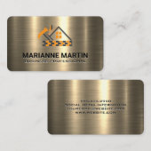 Gold Metal | Home Hammers Logo | Repair Visitekaartje (Voorkant / Achterkant)