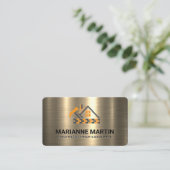 Gold Metal | Home Hammers Logo | Repair Visitekaartje (Staand voorkant)