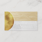 Gold Metal | Hout | Marmer Visitekaartje (Achterkant)