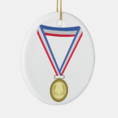 Gold Metal Keramisch Ornament (Rechts)