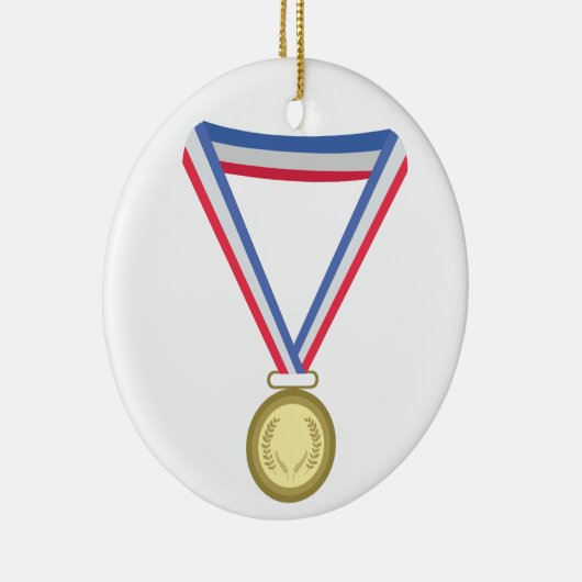 Gold Metal Keramisch Ornament (Rechts)