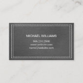 Gold Metal | Klassieke monogram | Gesitteerd leder Visitekaartje (Achterkant)