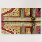 Gold Metal Lace aan de deur Legpuzzel (Horizontaal)