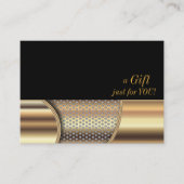 Gold Metal Mesh Cadeaubon Kortingskaartje (Voorkant)