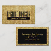 Gold Metal Pattern Mode Blogger Design Expert Visitekaartje (Voorkant / Achterkant)