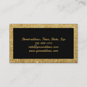 Gold Metal Pattern Mode Blogger Design Expert Visitekaartje (Achterkant)