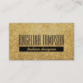 Gold Metal Pattern Mode Blogger Design Expert Visitekaartje