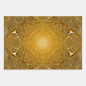 Gold Metal Pattern-ontwerp Inpakpapier Vel (Voorkant 2)