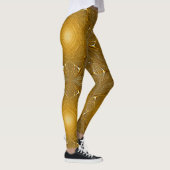 Gold Metal Pattern-ontwerp Leggings (Rechts)