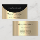 Gold Metal Professional Minimalism Geometry Visitekaartje (Voorkant / Achterkant)