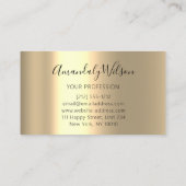 Gold Metal Professional Minimalism Geometry Visitekaartje (Achterkant)