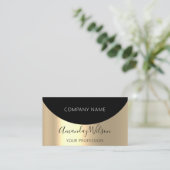 Gold Metal Professional Minimalism Geometry Visitekaartje (Staand voorkant)