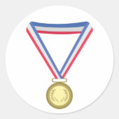 Gold Metal Ronde Sticker (Voorkant)