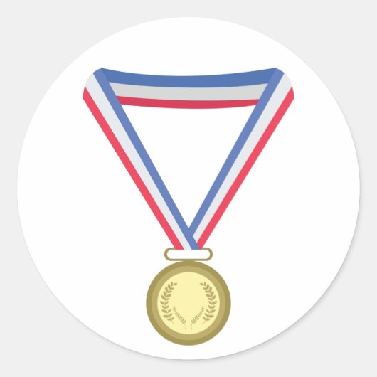 Gold Metal Ronde Sticker (Voorkant)