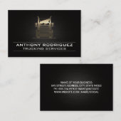 Gold Metal Semi Truck | Stuurprogramma | Logistiek Visitekaartje (Voorkant / Achterkant)