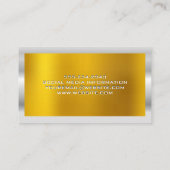 Gold Metal Shine | Zilveren grens Visitekaartje (Achterkant)