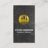 Gold Metal Silverware | Achtergrond Visitekaartje (Voorkant)