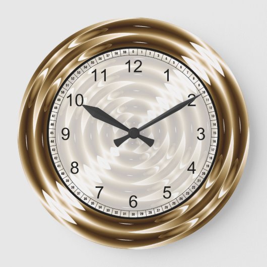 Gold Metal Spiral Grote Klok (Voorkant)
