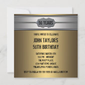 Gold Metal staat voor 50th Birthday Party Kaart (Achterkant)