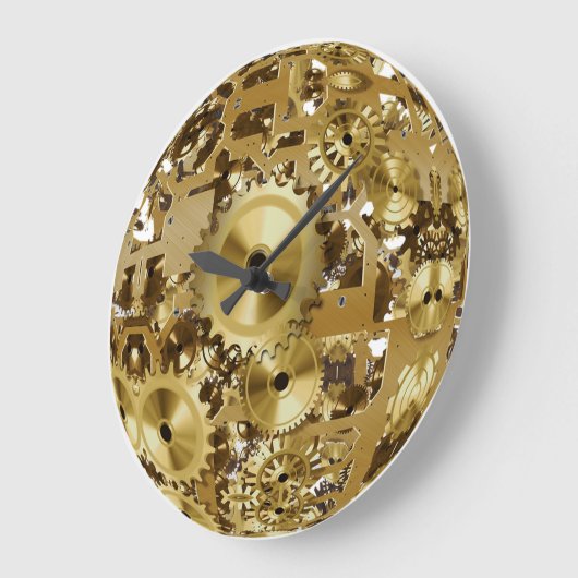 Gold Metal Steampunk Wall klok (Hoek)