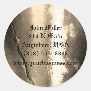 Gold Metal & Stone Business Sticker