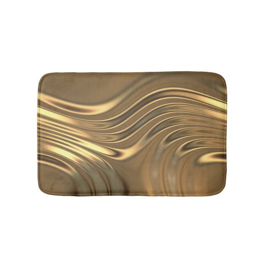 Gold Metal Swirling Design Badmat (Voorkant)