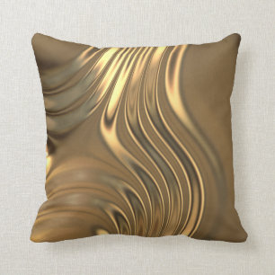 Gold Metal Swirling Design Kussen