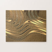 Gold Metal Swirling Design Legpuzzel (Horizontaal)