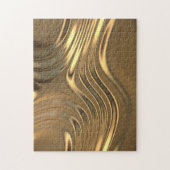 Gold Metal Swirling Design Legpuzzel (Verticaal)