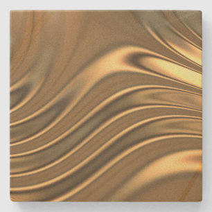 Gold Metal Swirling Design Stenen Onderzetter