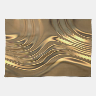 Gold Metal Swirling Design Theedoek