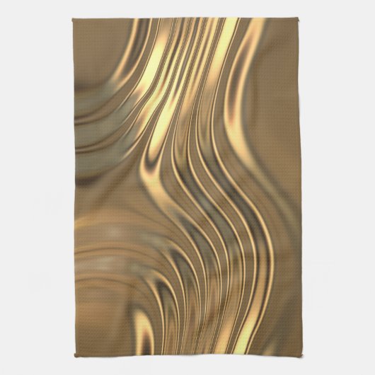 Gold Metal Swirling Design Theedoek (Verticaal)