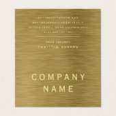 Gold Metal Texture Double Loyalty Visitekaartje (Buitenkant ongevouwen)