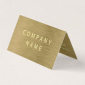 Gold Metal Texture Double Loyalty Visitekaartje (Voorkant)