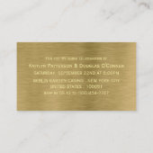 Gold Metal Texture Evening Event Ticket Invitation (Achterkant)