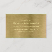 Gold Metal Texture Vrijgezellenfeest Ticket Invita (Achterkant)