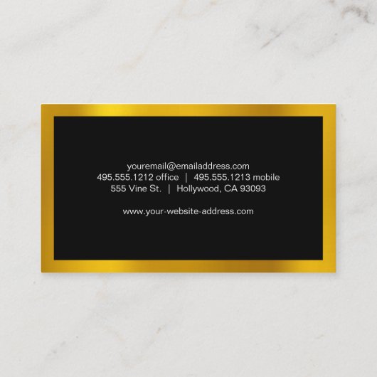 Gold Metal Trim Visitekaartje (Achterkant)