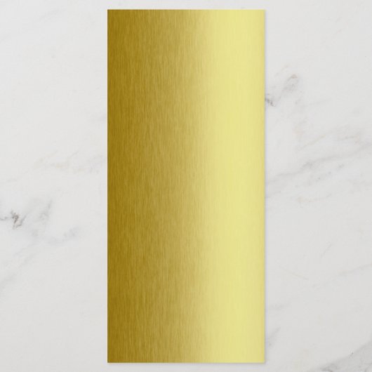 Gold Metal Wedding Buffet Menu (Achterkant)