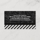 Gold Metal | Zwarte marmer en Stripes Visitekaartje (Achterkant)