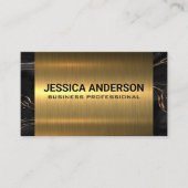 Gold Metal | Zwarte marmer Visitekaartje (Voorkant)