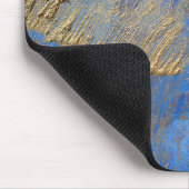 Gold Metallic Abstract op blauw Muismat (Hoek)