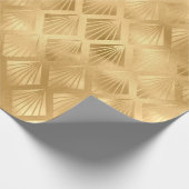 Gold Metallic Abstracte elegante moderne cadeau Cadeaupapier (Hoek)
