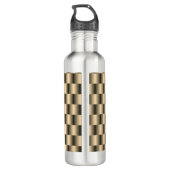Gold Metallic Abstracte mandje weve legant Waterfles (Achterkant)