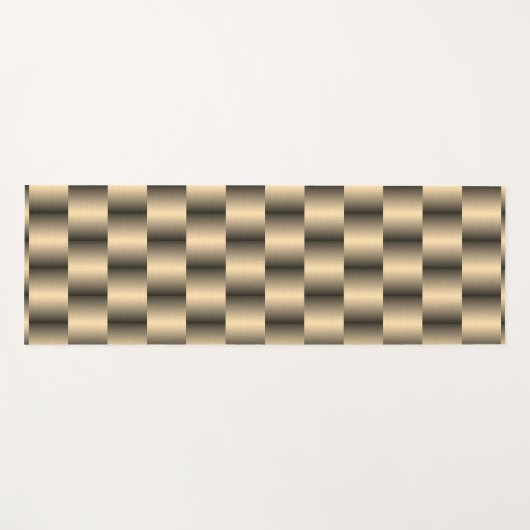 Gold Metallic Abstracte mandje weve legant Yogamat (Voorkant (horizontaal))