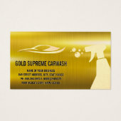 Gold Metallic achtergrond | Auto-Logo en spuitwate Visitekaartje (Voorkant)