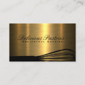 Gold Metallic achtergrond | Whisk Visitekaartje (Voorkant)