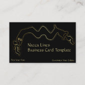 Gold Metallic Ancient Alien Logo Nazca Lines Visitekaartje (Voorkant)